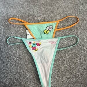 Calvin Klein Mint and Orange v strings